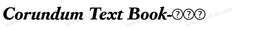 Corundum Text Book字体转换 Corundum Text Book字体转换